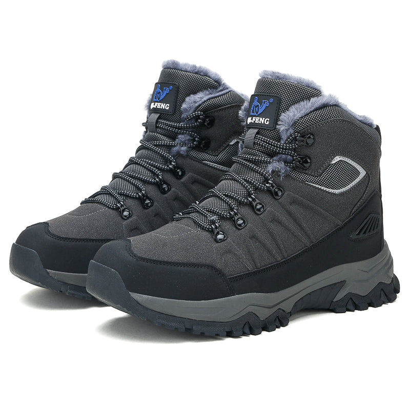 Grey High-Top Outdoor Hiking Boots 2512