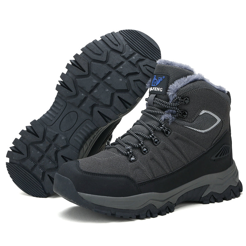 Grey High-Top Outdoor Hiking Boots 2512