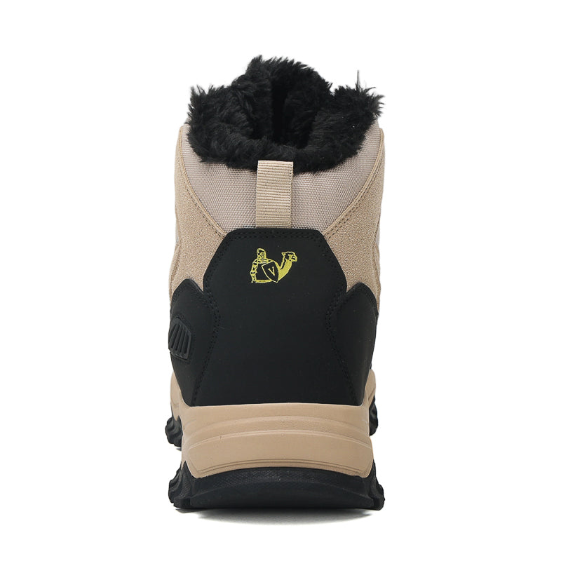 Beige High-Top Outdoor Hiking Boots 2512