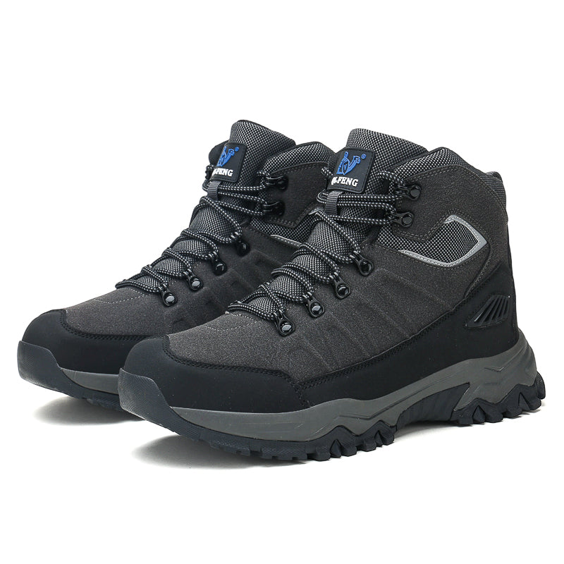 Grey High-Top Outdoor Hiking Boots 2512