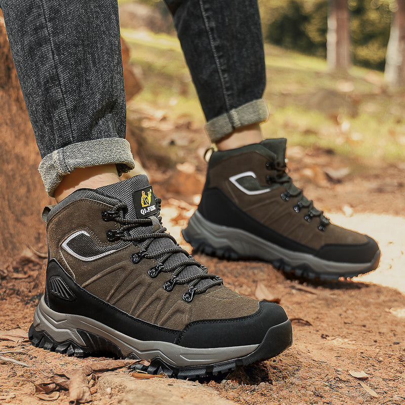 Green High-Top Outdoor Hiking Boots 2512
