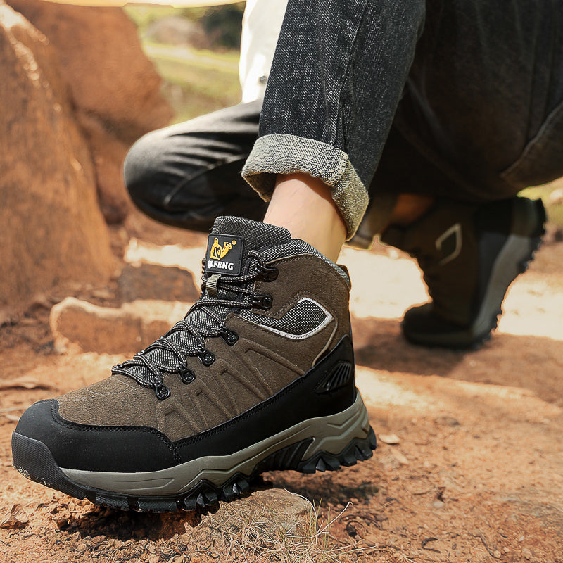 Green High-Top Outdoor Hiking Boots 2512