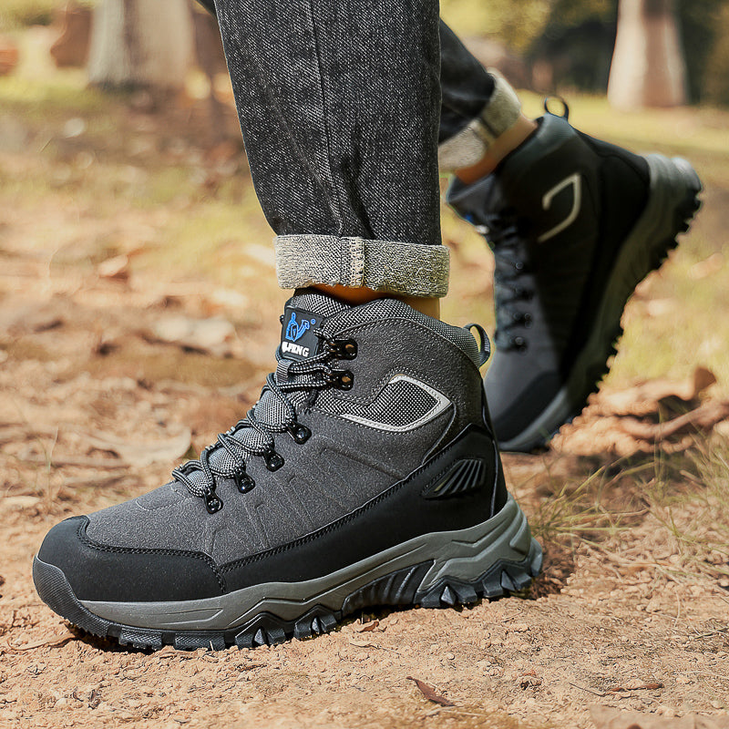 Grey High-Top Outdoor Hiking Boots 2512