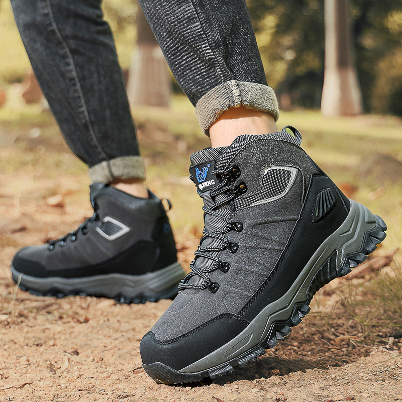 Grey High-Top Outdoor Hiking Boots 2512