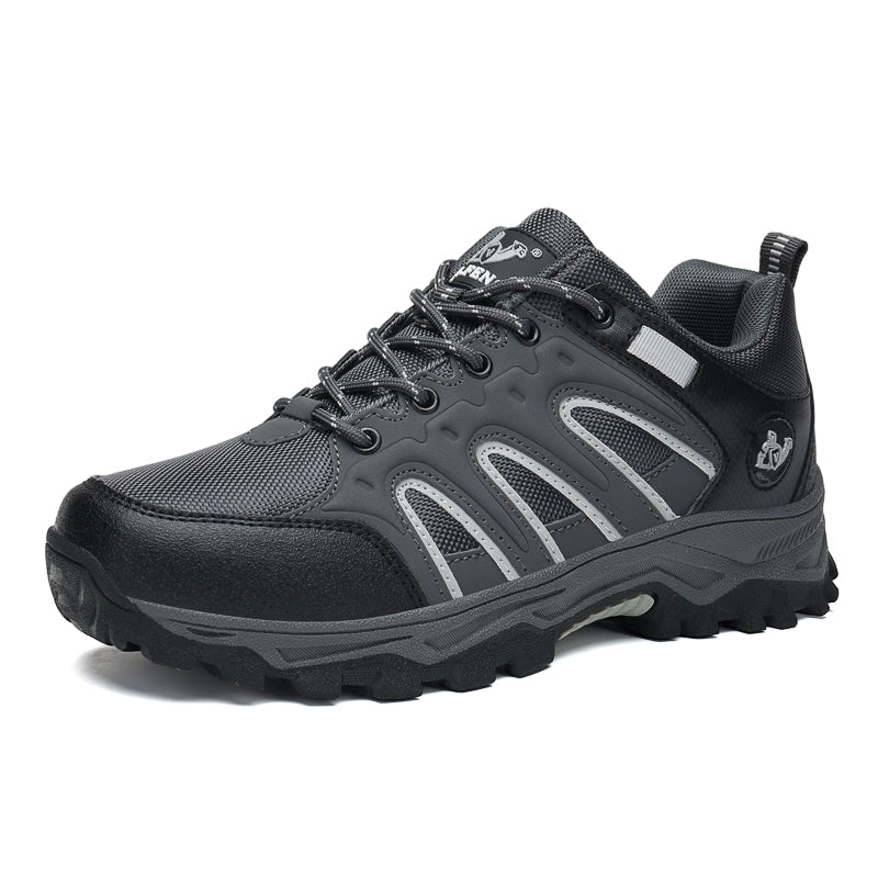Grey Wide-Toe Oxford Hiking Shoes 665