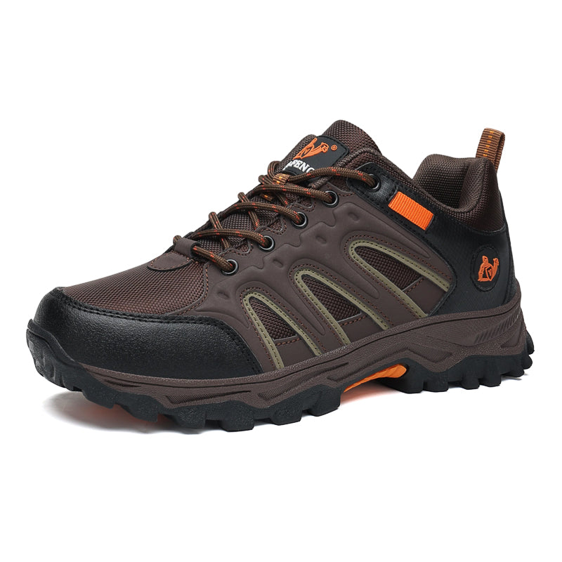 Brown Wide-Toe Oxford Hiking Shoes 665
