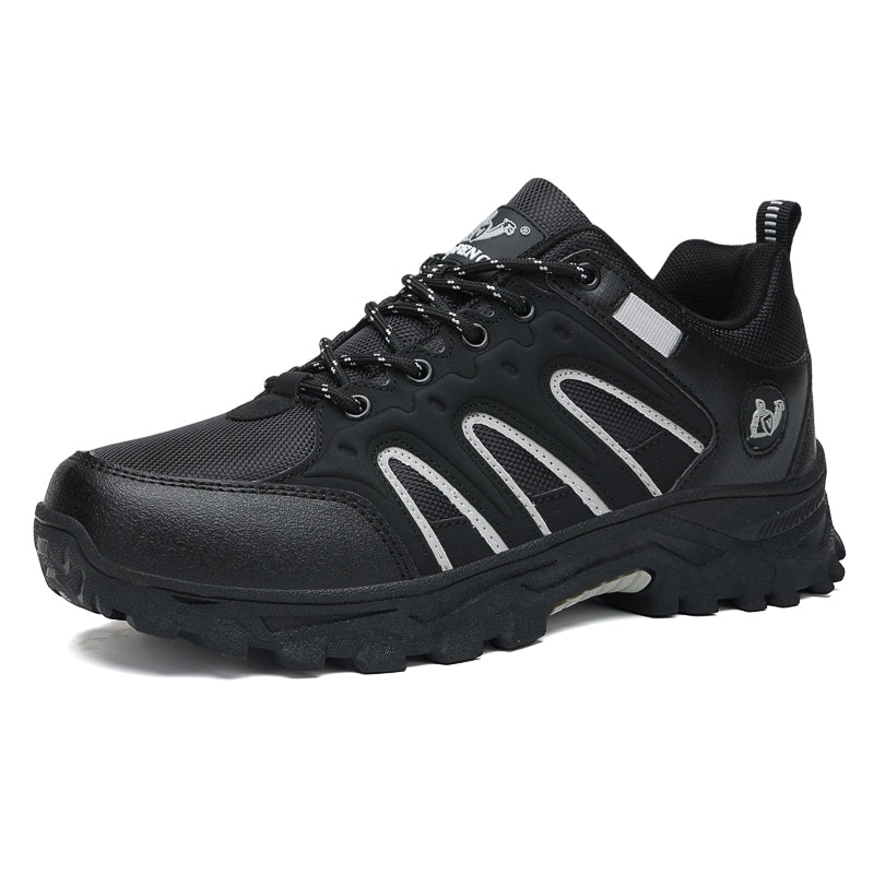 Black Wide-Toe Oxford Hiking Shoes 665