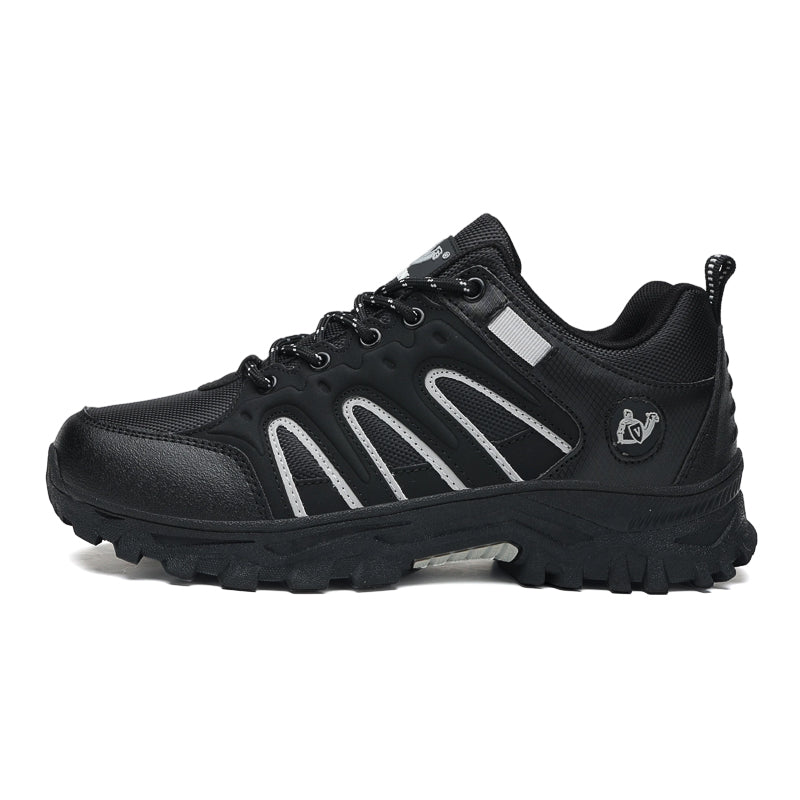Black Wide-Toe Oxford Hiking Shoes 665