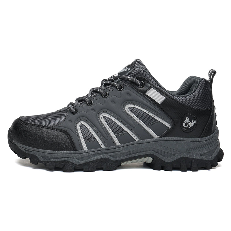 Grey Wide-Toe Oxford Hiking Shoes 665