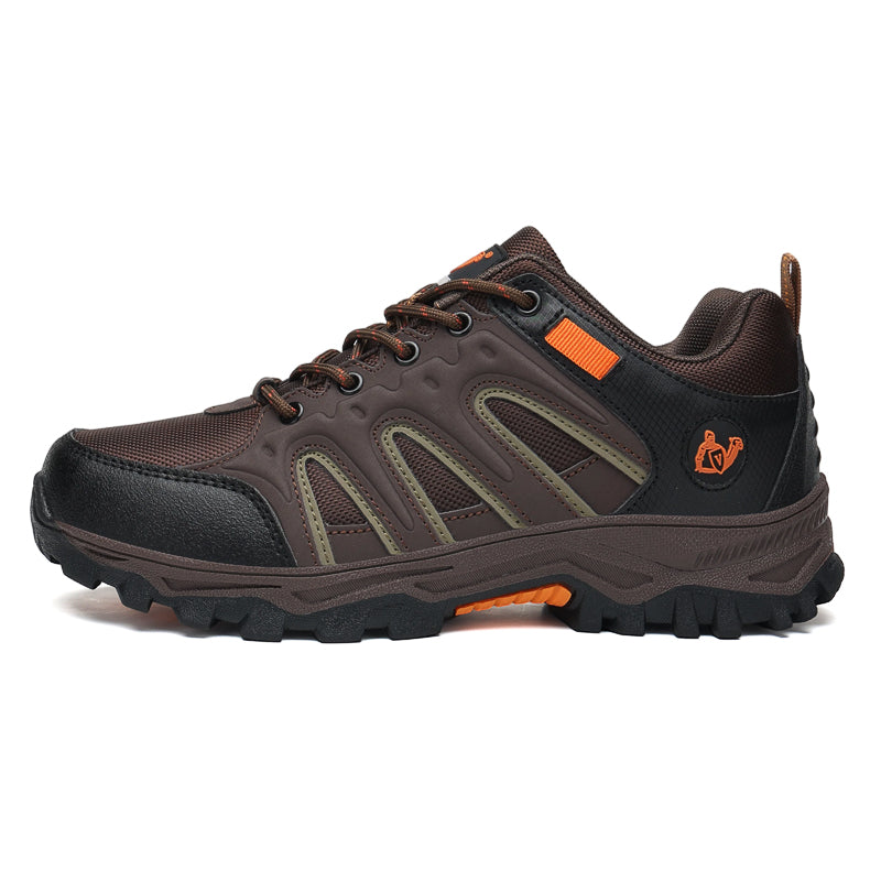 Brown Wide-Toe Oxford Hiking Shoes 665