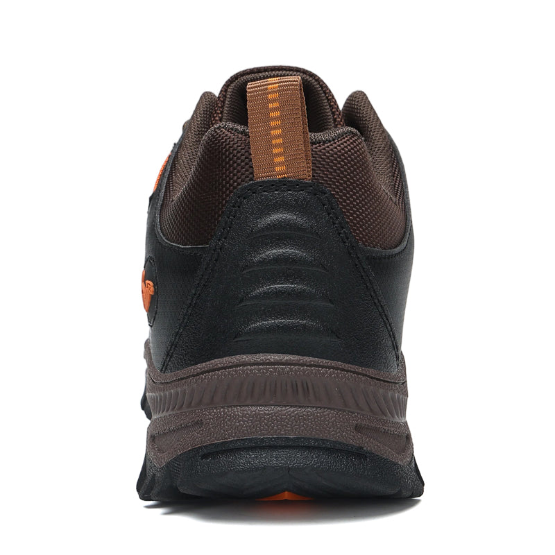 Brown Wide-Toe Oxford Hiking Shoes 665