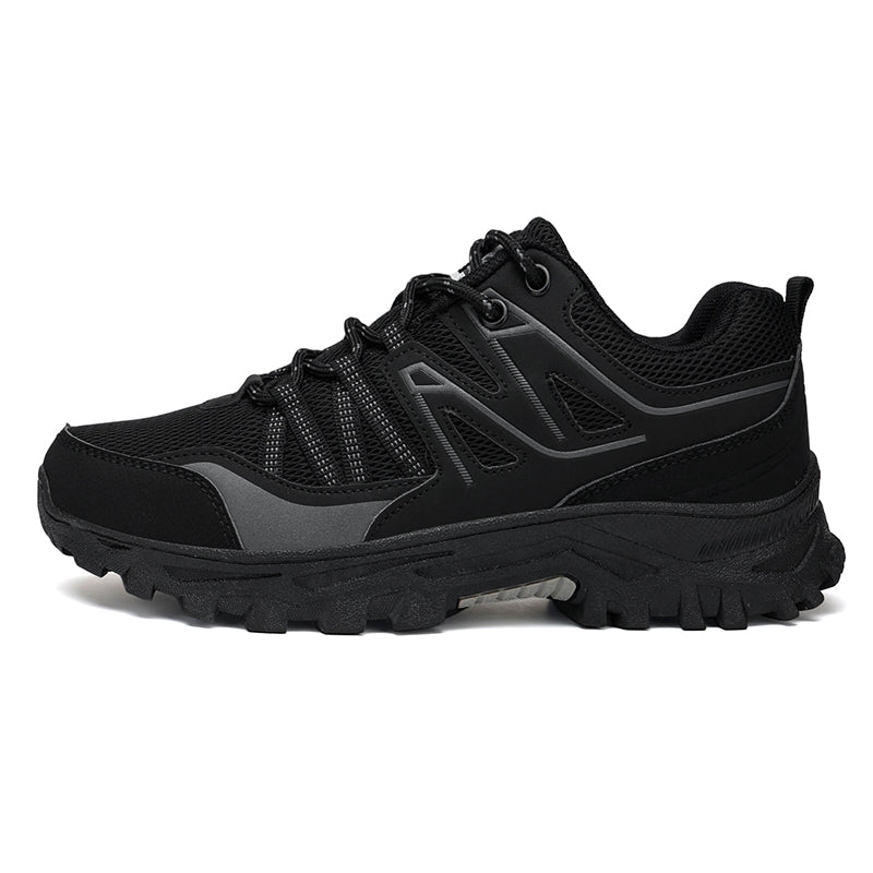 Black Wide-Toe Trail Mesh Sneakers 667