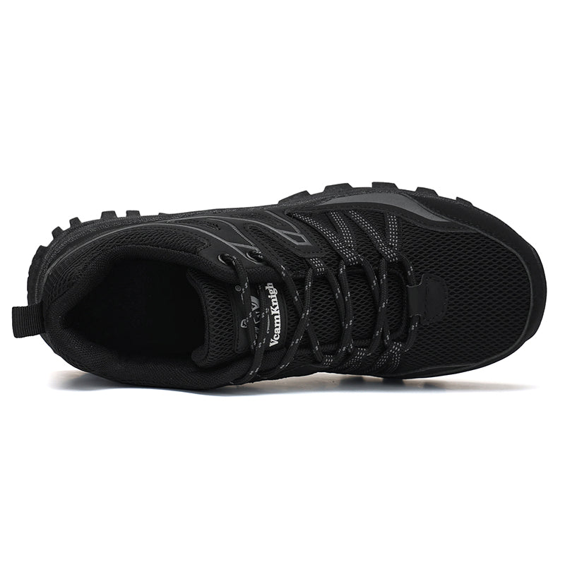 Black Wide-Toe Trail Mesh Sneakers 667