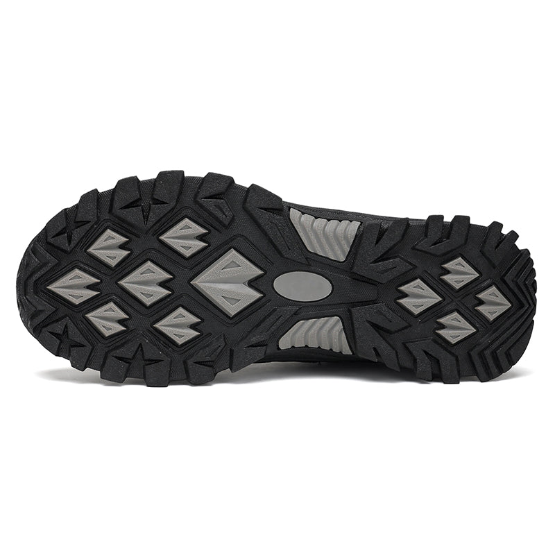 Black Wide-Toe Trail Mesh Sneakers 667