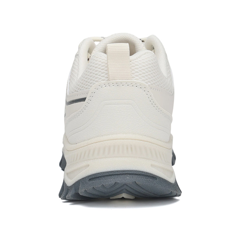 White Wide-Toe Trail Mesh Sneakers 667