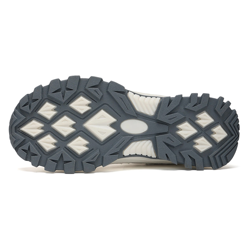 White Wide-Toe Trail Mesh Sneakers 667