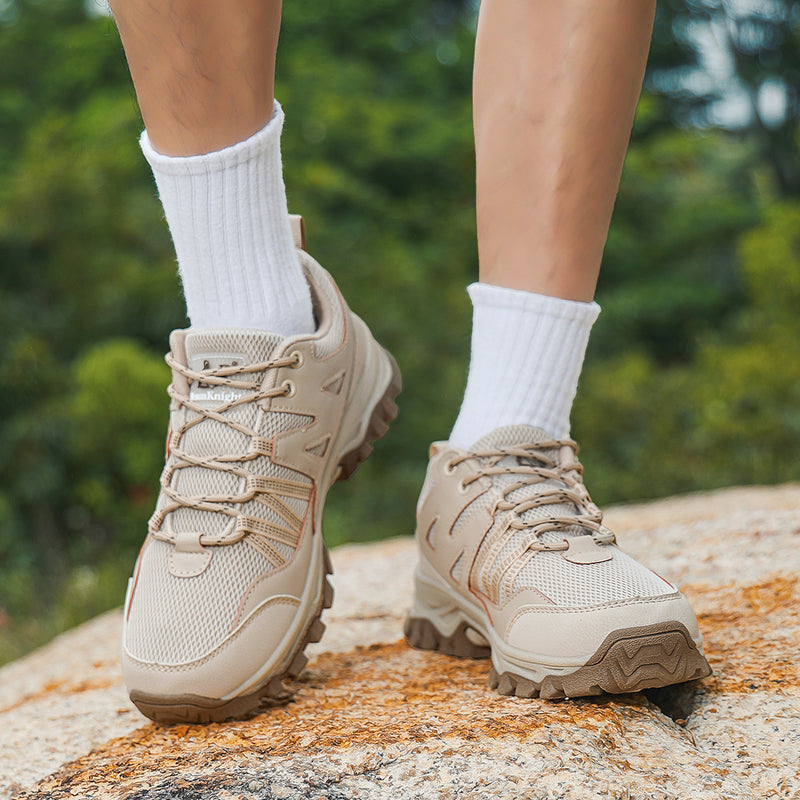 Beige Wide-Toe Trail Mesh Sneakers 667 (Copy)