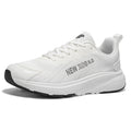 White Wide-Toe Mesh Sneakers A82