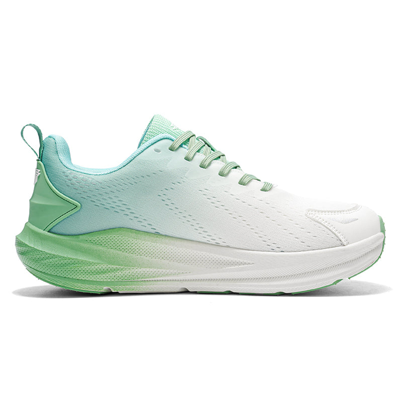 Green Gradient Wide-Toe Knit Sneakers A79