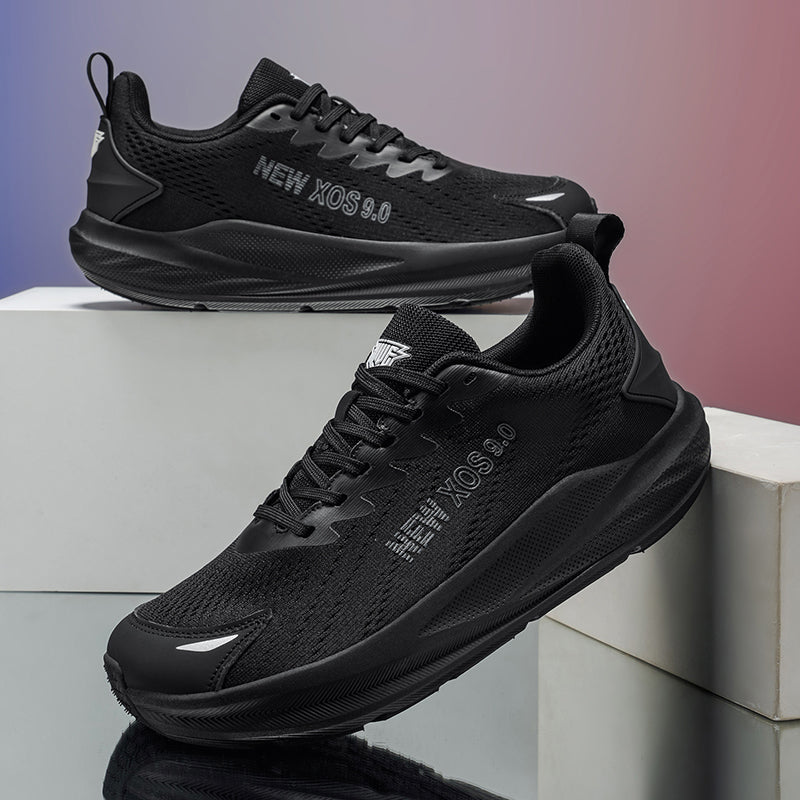 Black Wide-Toe Knit Sneakers A78