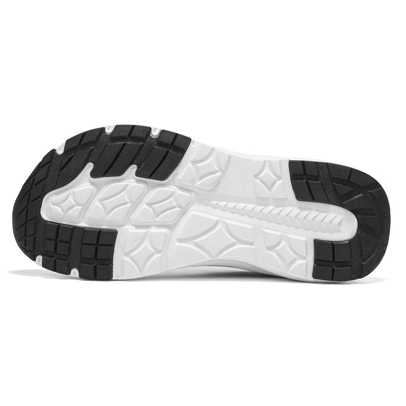White Wide-Toe Mesh Sneakers A82