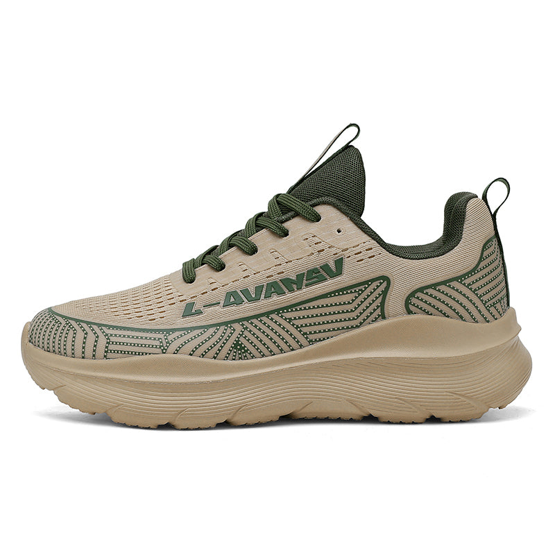 Beige Textured Casual Sport Sneakers 7602