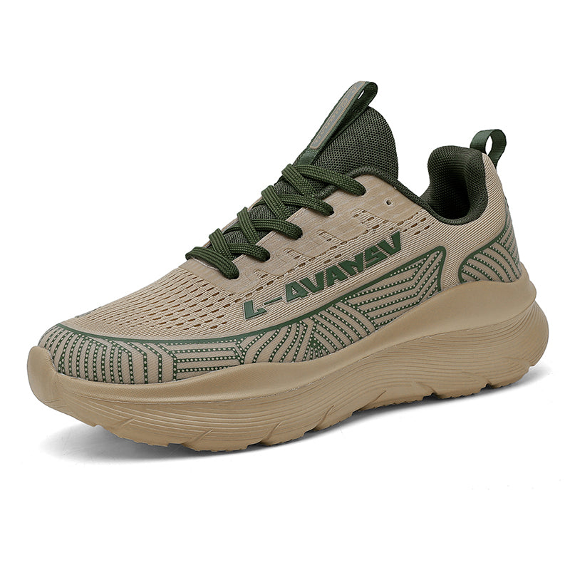 Beige Textured Casual Sport Sneakers 7602