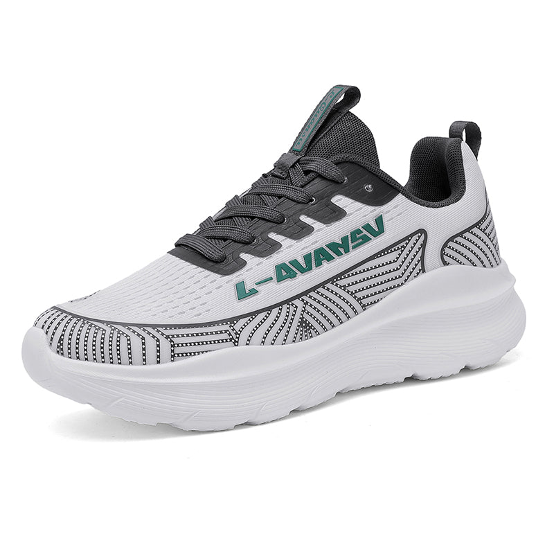 White Textured Casual Sport Sneakers 7602