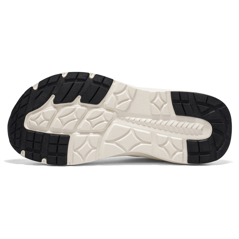 Beige Wide-Toe Mesh Sneakers A82