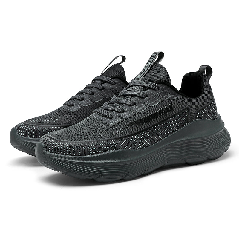 Dark Grey Textured Casual Sport Sneakers 7602