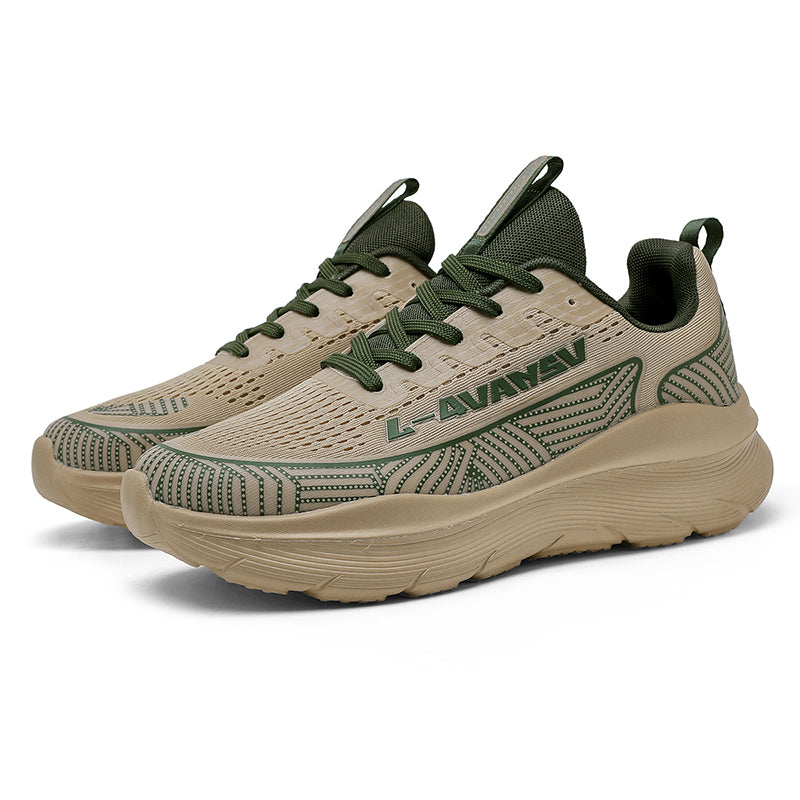 Beige Textured Casual Sport Sneakers 7602