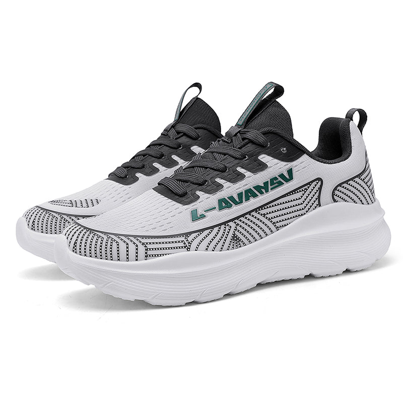 White Textured Casual Sport Sneakers 7602