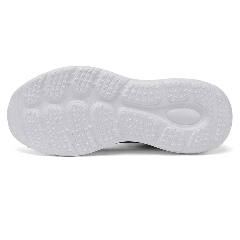 White Textured Casual Sport Sneakers 7602