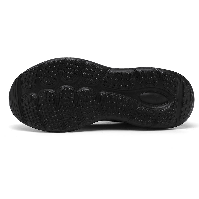 Black Textured Casual Sport Sneakers 7602