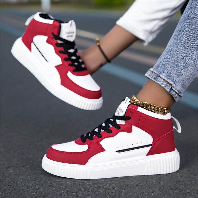 Red Classic Mid-Top Sneakers 089