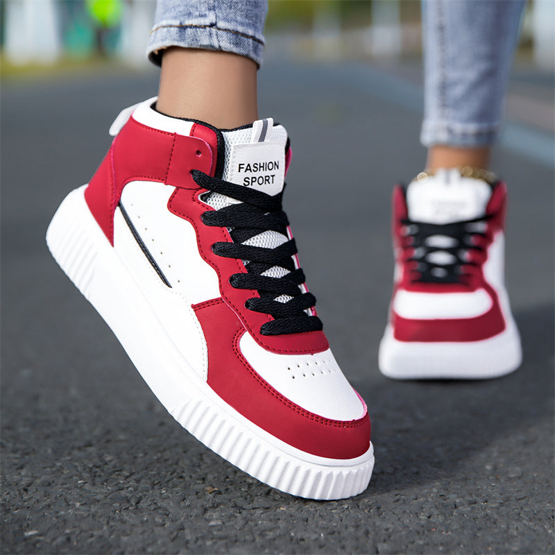 Red Classic Mid-Top Sneakers 089