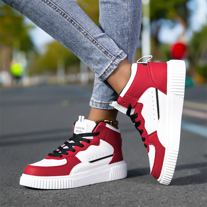 Red Classic Mid-Top Sneakers 089