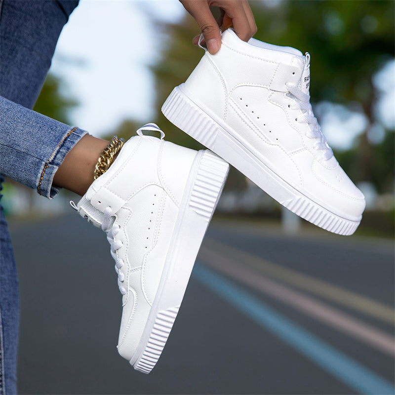 White Classic Mid-Top Sneakers 089