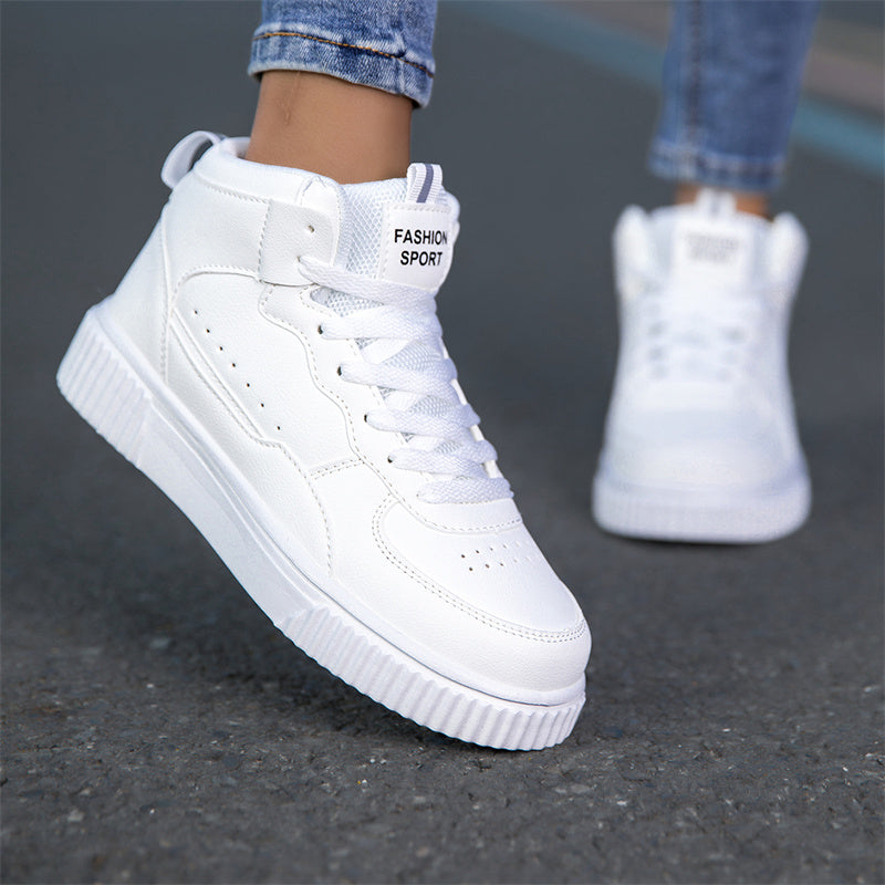 White Classic Mid-Top Sneakers 089