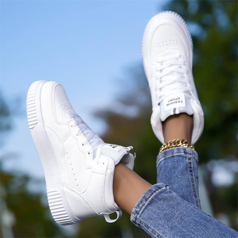 White Classic Mid-Top Sneakers 089