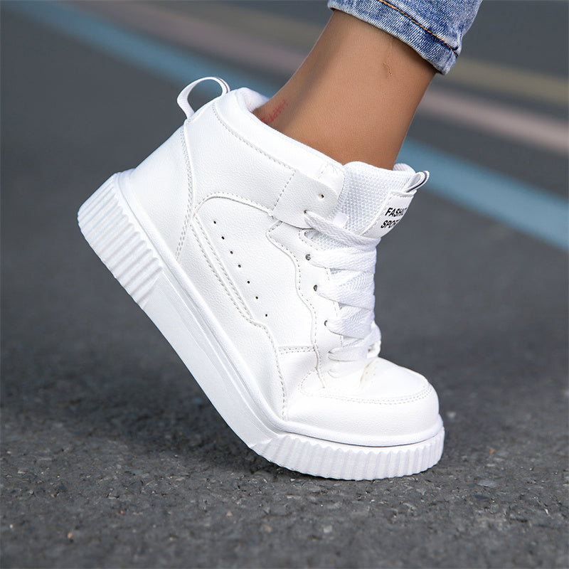 White Classic Mid-Top Sneakers 089