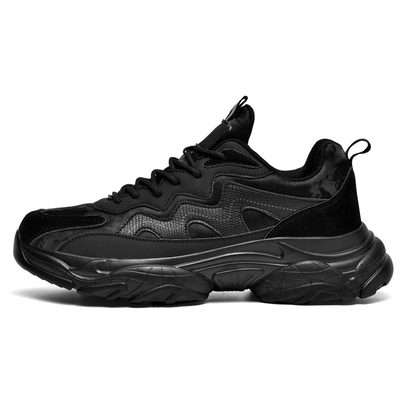 Black Layered Mesh Chunky Sneakers 10061