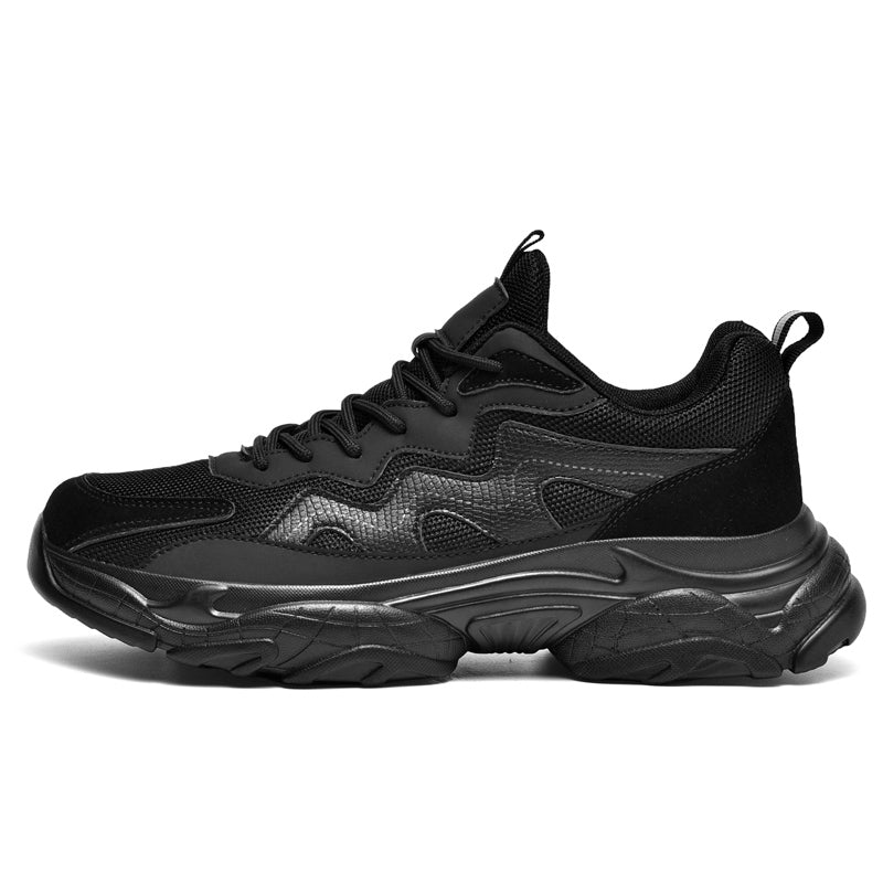 Black Layered Mesh Chunky Sneakers 10061