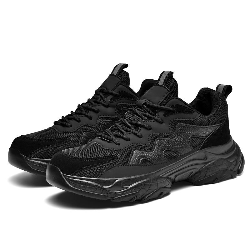Black Layered Mesh Chunky Sneakers 10061