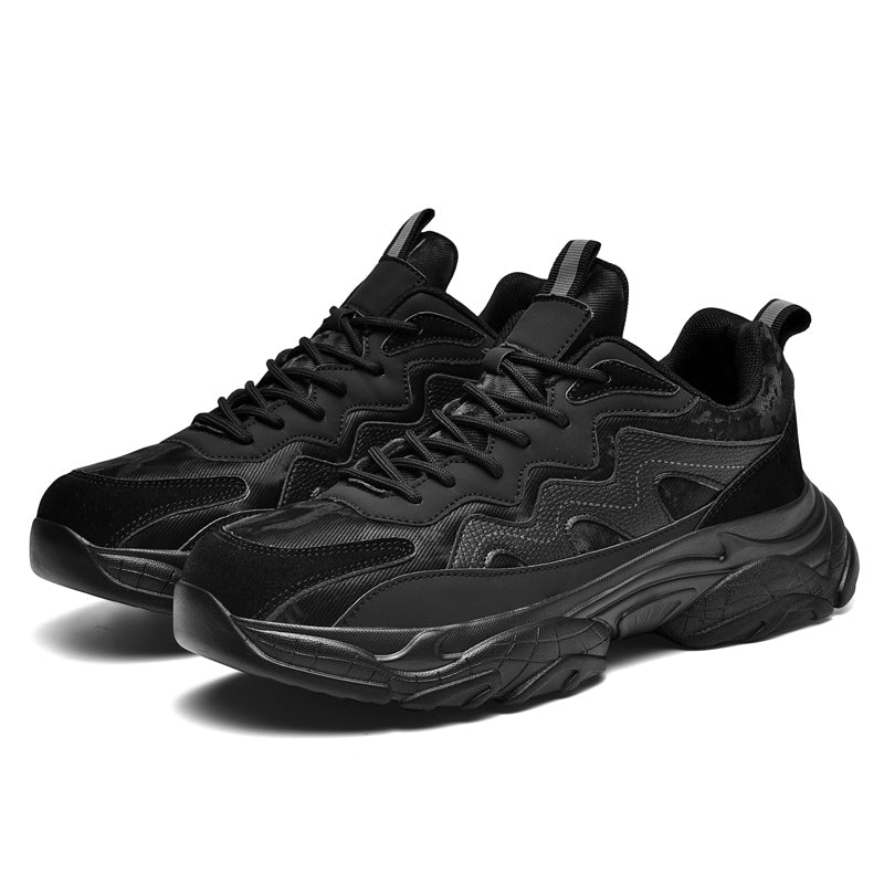 Black Layered Mesh Chunky Sneakers 10061