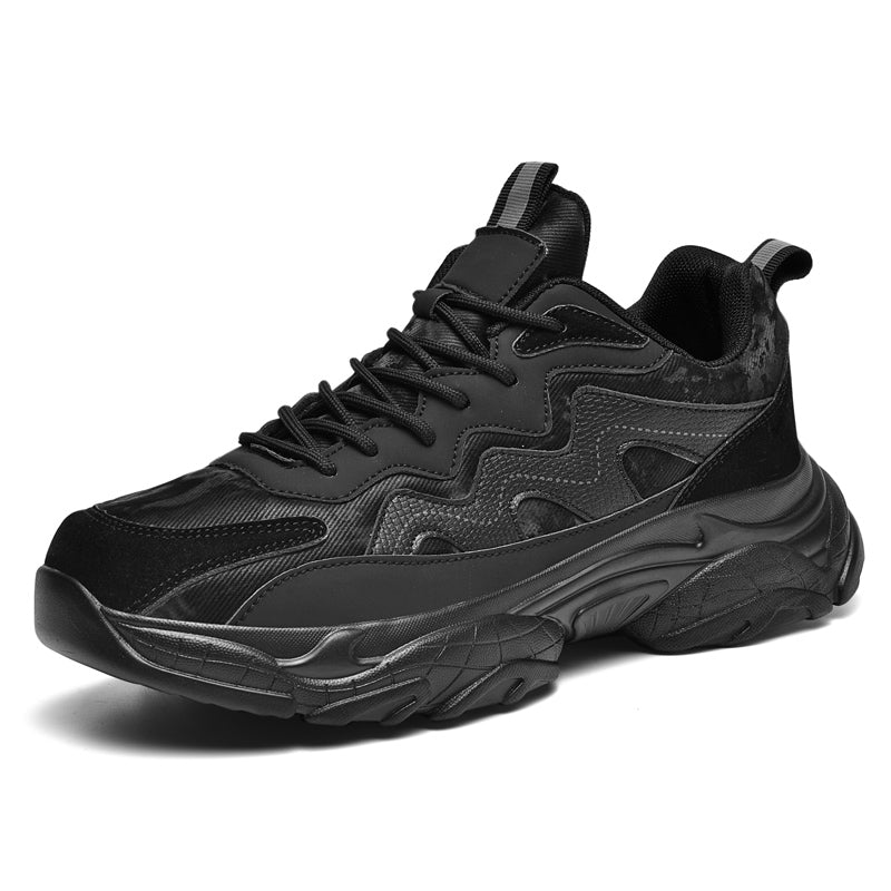 Black Layered Mesh Chunky Sneakers 10061