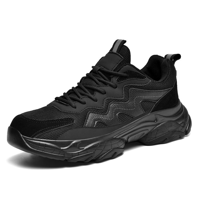 Black Layered Mesh Chunky Sneakers 10061