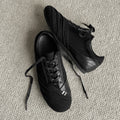 Black Monochrome Low-Profile Trainer Sneakers 31151