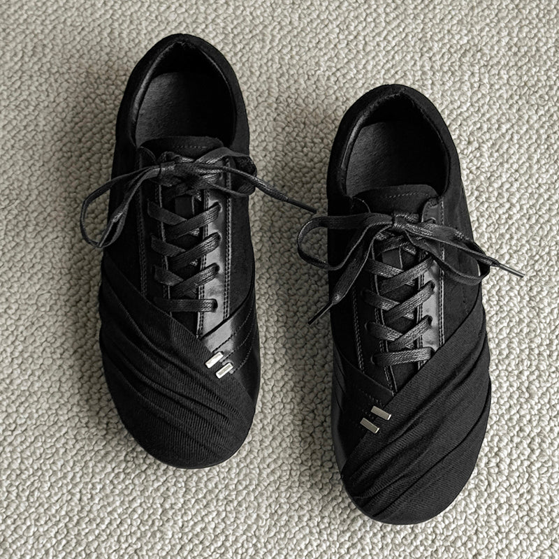 Black Monochrome Low-Profile Trainer Sneakers 31151