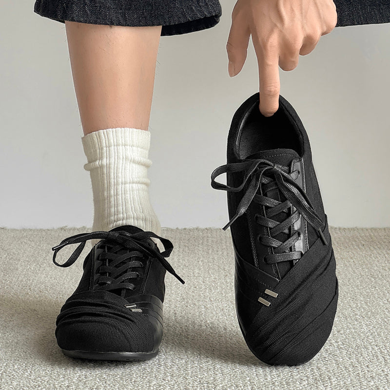 Black Monochrome Low-Profile Trainer Sneakers 31151